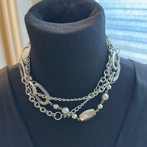 Premier designs silver layered necklace